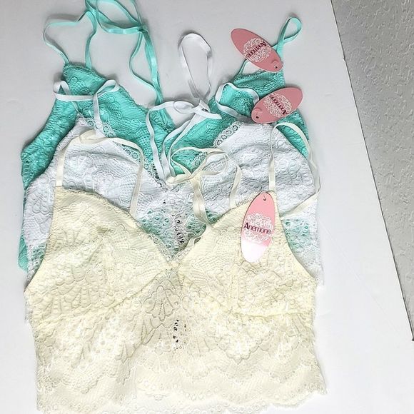 (Lot of 3) Delicate Longline Lace "Choker" Bralette Size Medium/Large - Picture 2 of 7